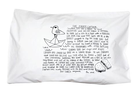 Bedtime Story Pillowcase 'Pirate Captain' - Single