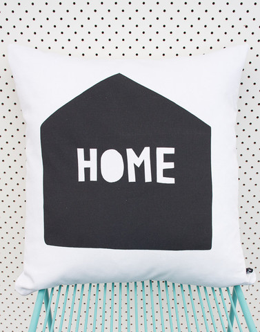 Charcoal Home Sweet Home Cushion Cover