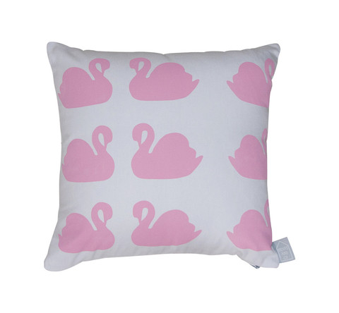 Pale Pink Swan Cushion Cover