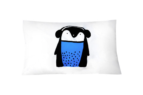 Blue Penguin Pillowcase - Single