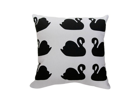 Charcoal Swan Cushion Cover