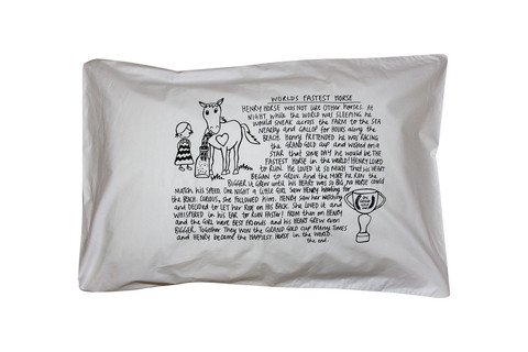 Bedtime Story Pillowcase 'Henry Horse' - Single